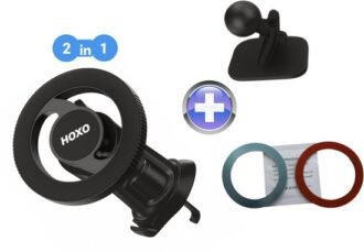 Magnetische Telefoonhouder met haak - Ventilatie, Raam, Dashboard - GSM Houder - 360° Rotatie - Inclusief 2 Magneet Ringen - Voor smartphones 3 - 7 inch - Universeel