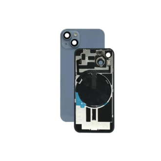 Complete Rear Housing with All Small Parts (no battery, no back camera) for iPhone 14 Blue (Compatible)