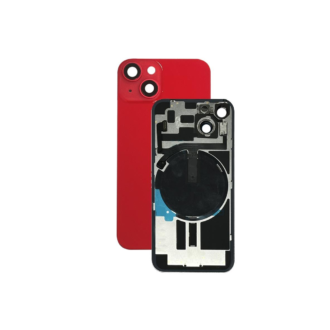 Complete Rear Housing with All Small Parts (no battery, no back camera) for iPhone 14 Red (Compatible)