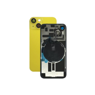 Complete Rear Housing with All Small Parts (no battery, no back camera) for iPhone 14 Yellow (Compatible)