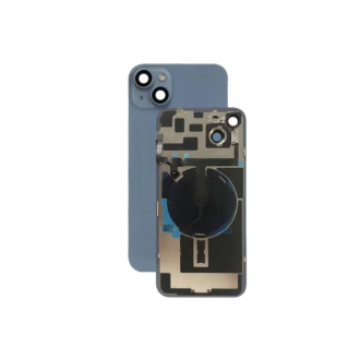 Complete Rear Housing with All Small Parts (no battery, no back camera) for iPhone 14 Plus Blue (Compatible)