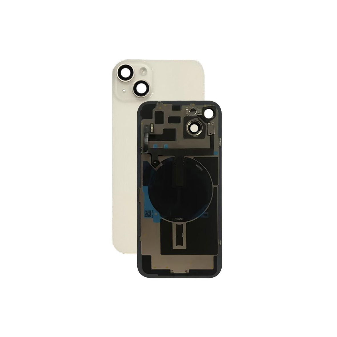 Complete Rear Housing with All Small Parts (no battery, no back camera) for iPhone 14 Plus Starlight (Compatible)