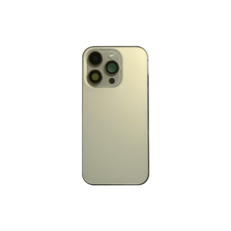Complete Rear Housing with All Small Parts (no battery, no back camera) for iPhone 14 Pro Gold (Compatible)
