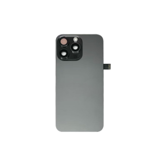 Complete Rear Housing with All Small Parts (no battery, no back camera) for iPhone 15 Pro Max Black Titanium (Compatible)