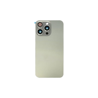 Complete Rear Housing with All Small Parts (no battery, no back camera) for iPhone 15 Pro Max Natural Titanium (Compatible)