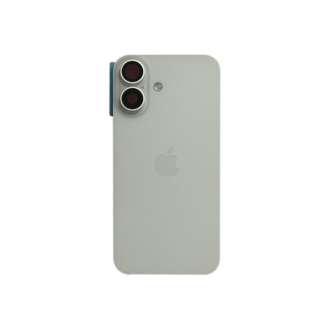 Complete Rear Housing with All Small Parts (no battery, no back camera) for iPhone 16 White (Compatible)