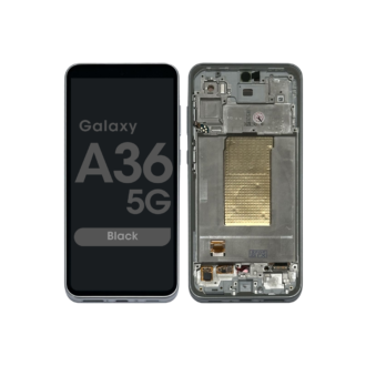 Display and Touchscreen With Frame for Samsung Galaxy A36 A366B Black (Service Pack)