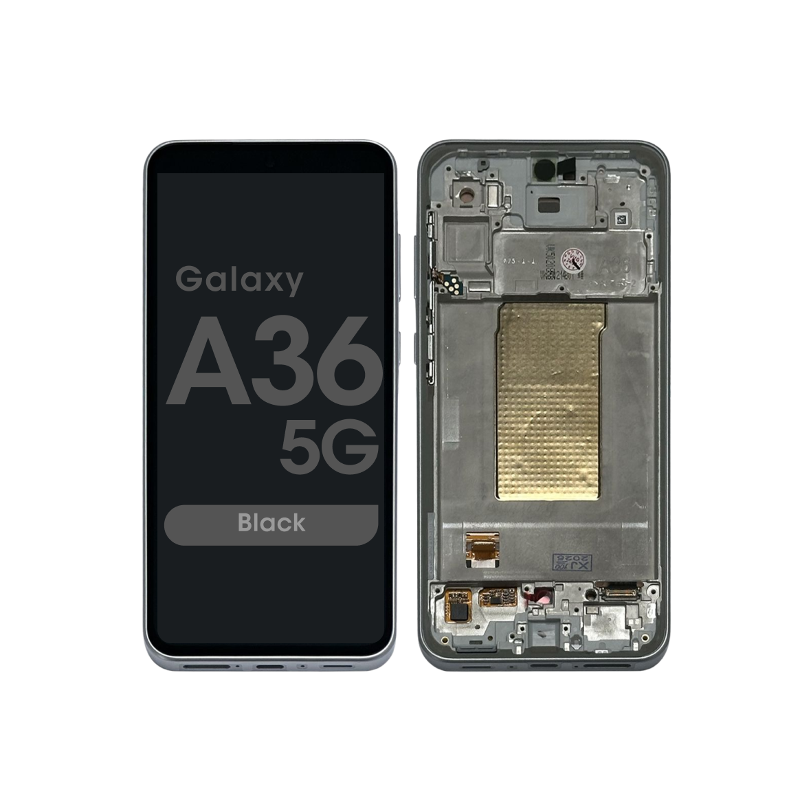 Display and Touchscreen With Frame for Samsung Galaxy A36 A366B Black (Service Pack)