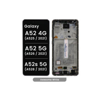 Display and Touchscreen With Frame for Samsung Galaxy A52 A525F / A52 5G A526B White (Service Pack)