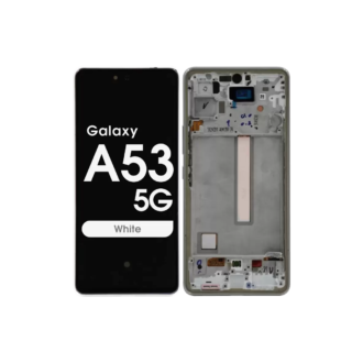 Display and Touchscreen With Frame for Samsung Galaxy A53 5G A536B White (Soft OLED)