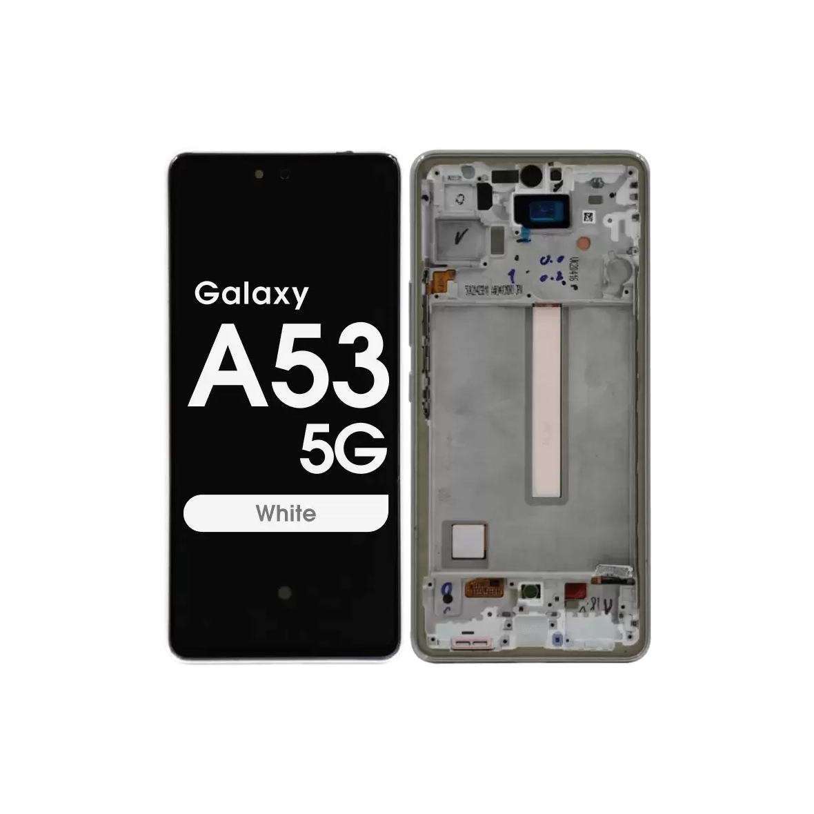 Display and Touchscreen With Frame for Samsung Galaxy A53 5G A536B White (Service Pack)