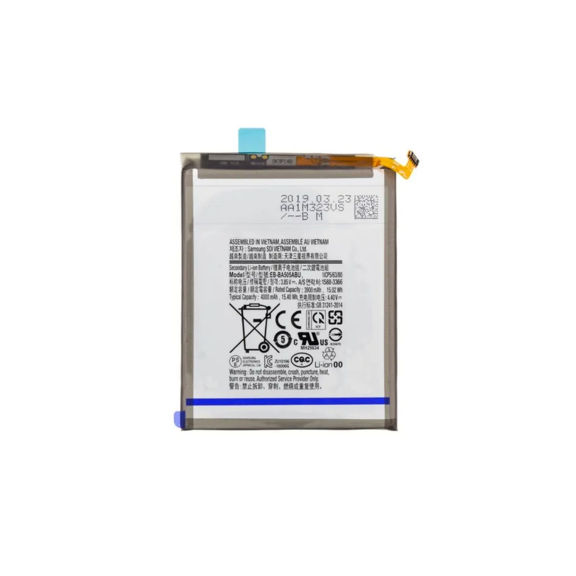 Battery for Samsung Galaxy A50 SM‑A505F, A30 SM‑A305F, A30s SM‑A307F, A20 SM‑A205F (Service Pack)