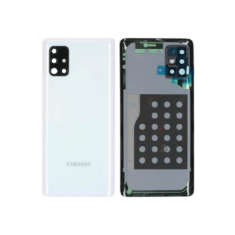 Back Cover for Samsung Galaxy A51 5G SM‑A516B Prism Cube White With Lens (Compatible)